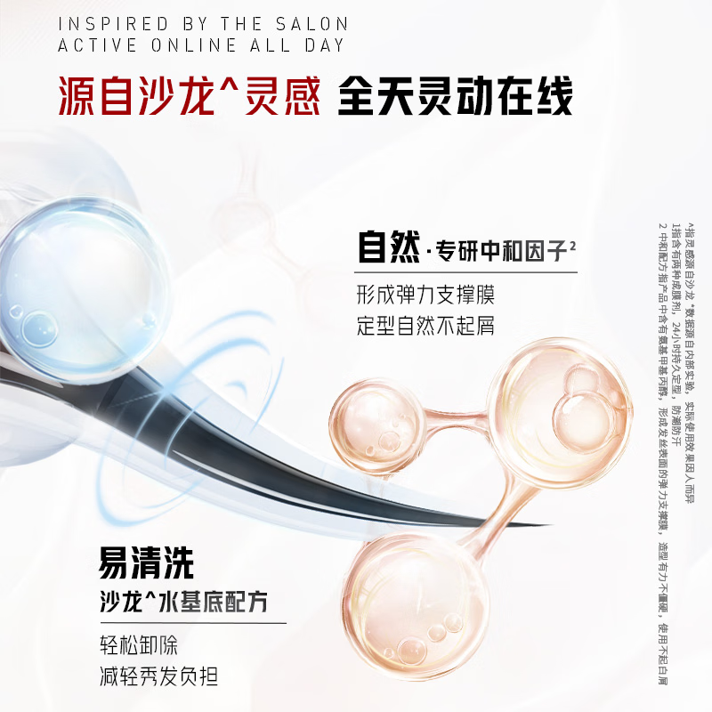 Sassoon wanton styling spray 200ml iron bangs hair gel curly hair styling high skull naturally fluffy shaping for men and women