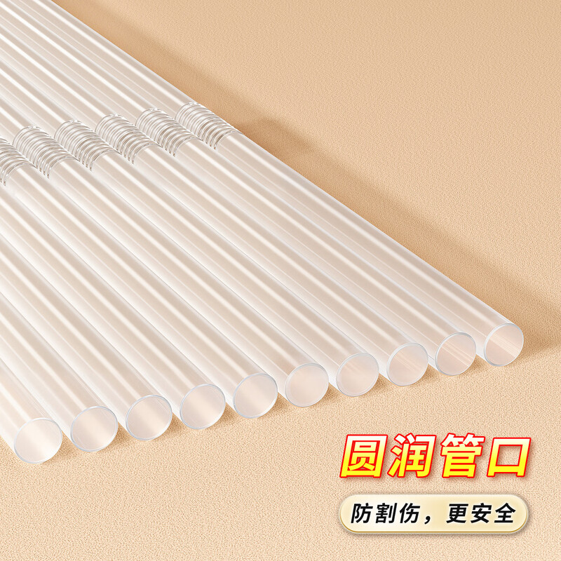 Best Helper disposable straws food grade 300 pieces individually packaged transparent plastic hose bendable milk tea coffee stirring