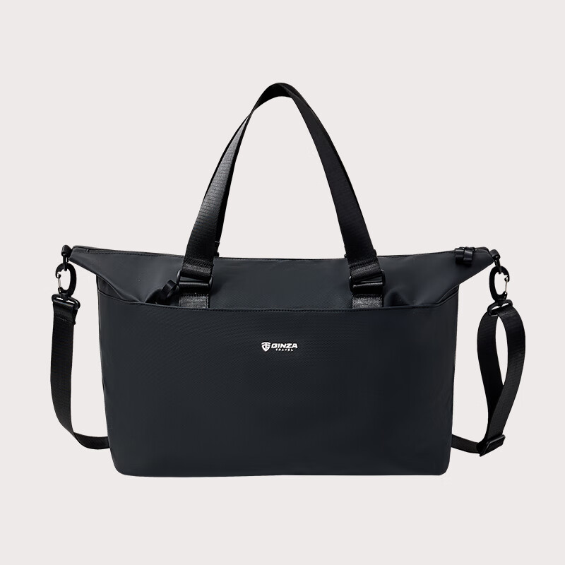 Ginza large-capacity travel bag hand luggage bag shoulder business trip portable backpack fitness sports bag black