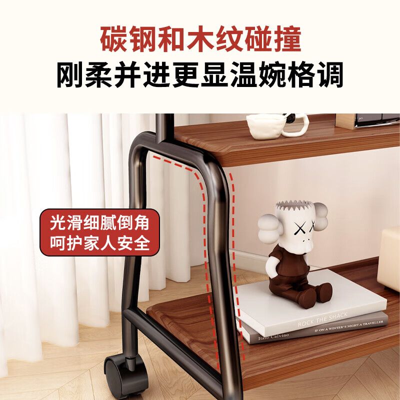 Xizhou Yeyu TV mobile bracket (32-75 inches) double-layer storage board mobile floor cart hanger suitable for Huawei, Sony, Xiaomi universal TV wall-mounted shelf