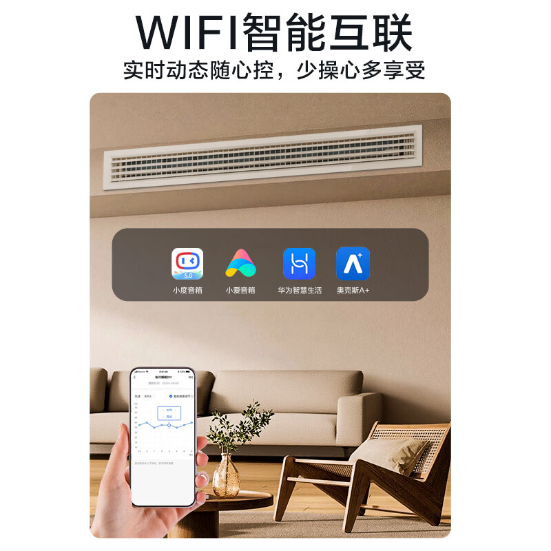 Oaks central air conditioner Qingxiang duct machine one-to-one 3 HP first-class energy efficiency and electricity saving home living room air conditioner GRD75/BPR3QA-QF3 (B1) national subsidy