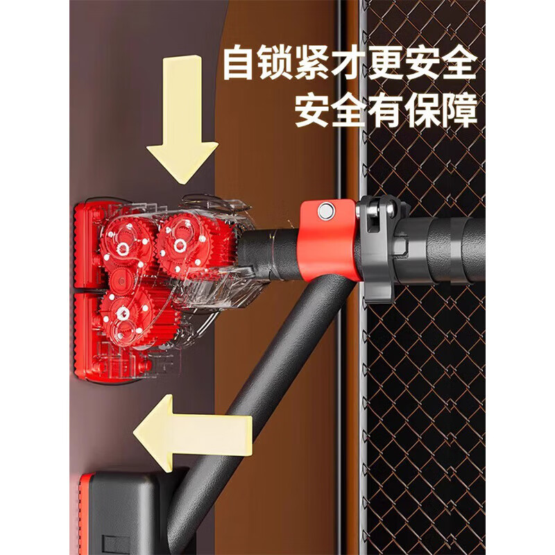 Horizontal bar home indoor fitness equipment pull-up device children's sports home punch-free hanging ring door single bar suitable for 99CM-120CM (double-bar self-locking/five-layer anti-slip reinforcement)