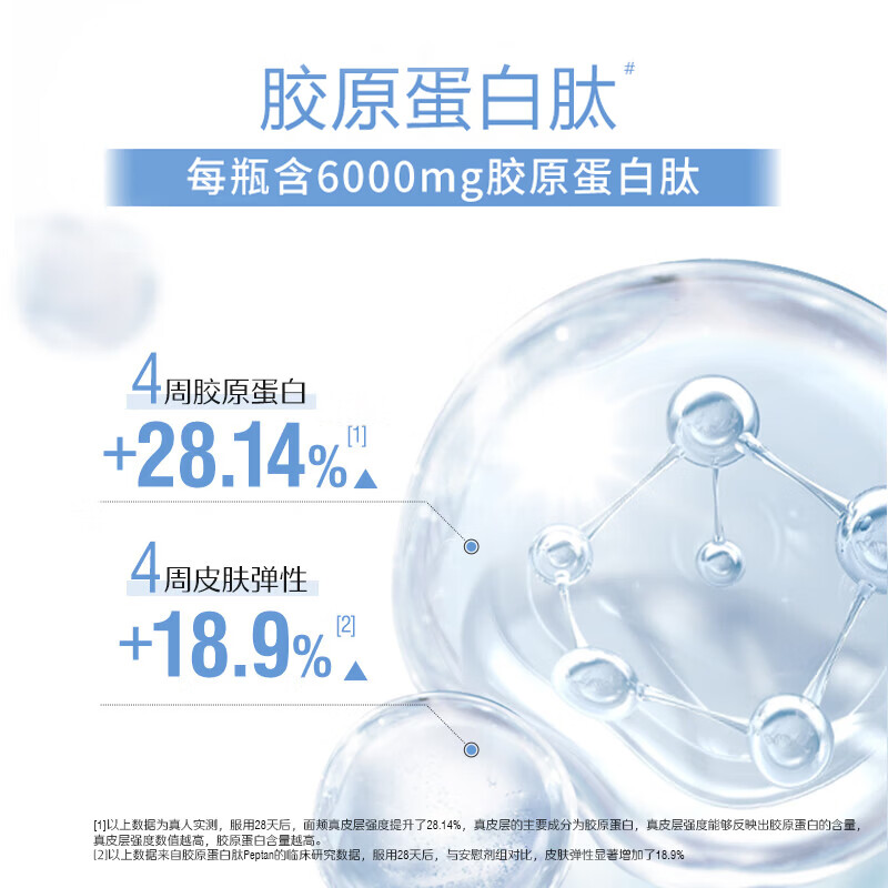 Swisse collagen peptide water light bottle women's oral liquid hyaluronic acid nicotinamide liquid drink 5D version collagen water light bottle (1 set of 3 boxes) total 30ml*30 bottles