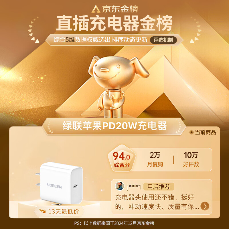 Greenlink 20W charger is suitable for Apple 17 charging head Type-C gallium nitride fast charging iPhone17ProMax/16Plus/15/iPad tablet Xiaomi Huawei mobile phone fast charging