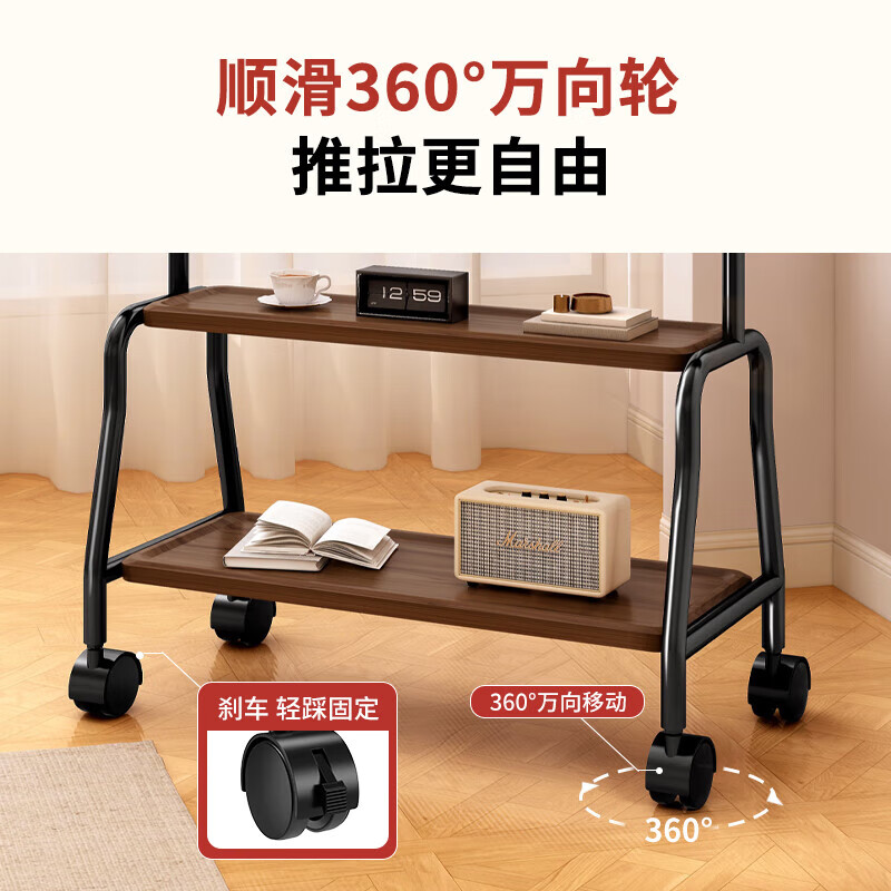 Xizhou Yeyu TV mobile bracket (32-75 inches) double-layer storage board mobile floor cart hanger suitable for Huawei, Sony, Xiaomi universal TV wall-mounted shelf