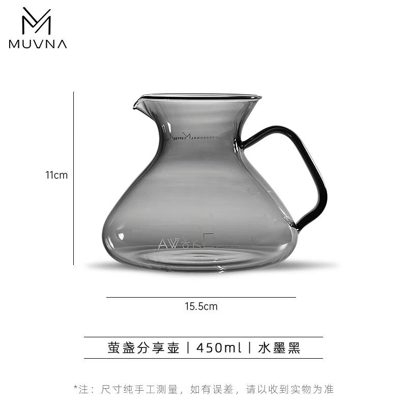 Shantou Lincun hand-brewed coffee set sharing pot with scale V60 filter cup filter paper hand-brewed coffee pot filter pot flower teapot (blue) Xingchuan ceramics fold-free filter cup