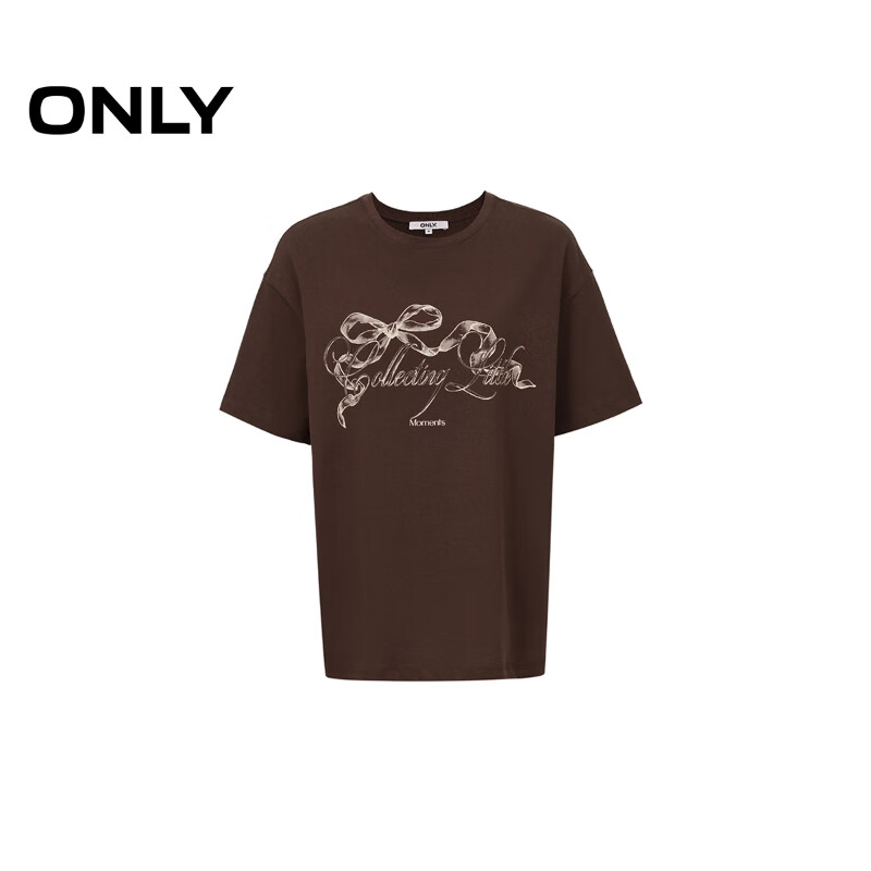 ONLY 2026 Spring Lazy Retro Print Loose Wide T-shirt for Women|126101075