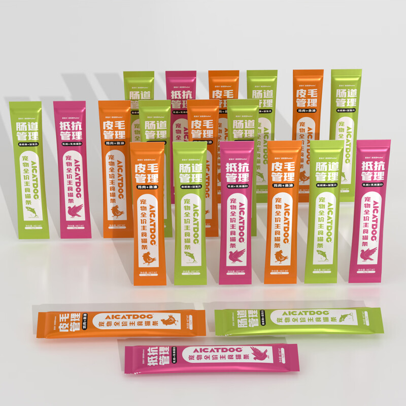 Ai Chong Xing staple food cat strips 15g*20 tuna vitamin cat strips cat snacks canned cat food full price wet food