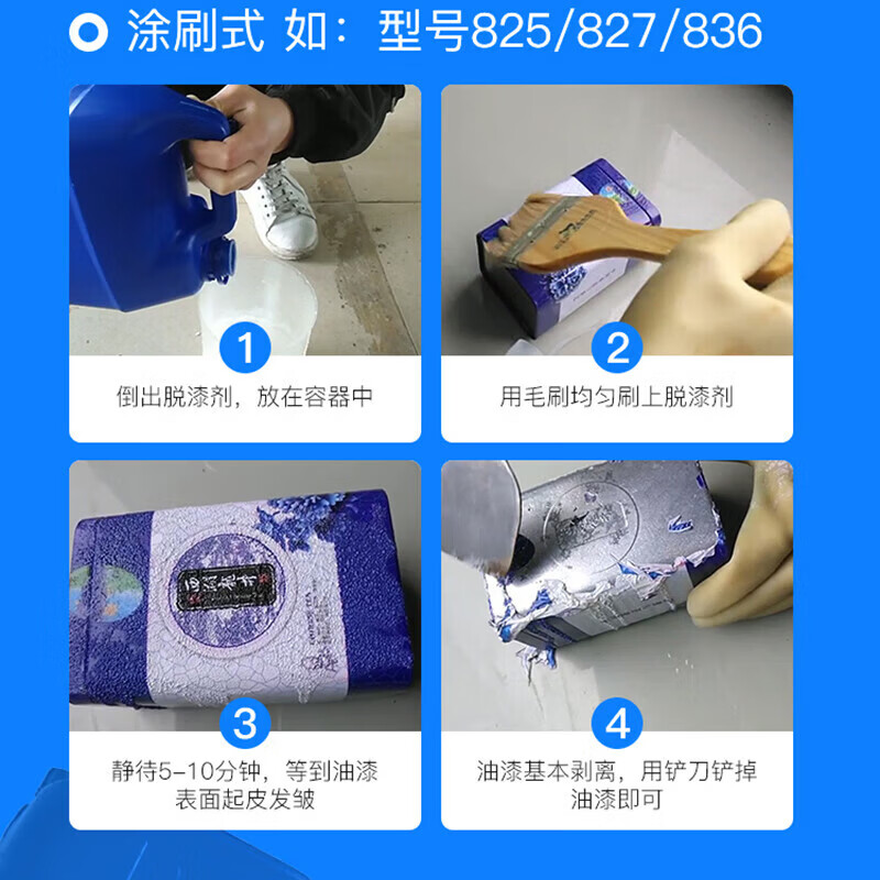 Powerful deplasticizing and paint stripping agent, metal deplasticizing agent, industrial floor high-efficiency paint stripping water, paint removal and paint removal agent, iron and other stable metal brushing type 836 brushing type