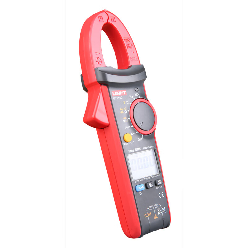 Uliide digital clamp multimeter high-precision clamp meter automatic range burn-proof backlight NCV measurement electric meter UT216C (AC/DC 600A surge current)