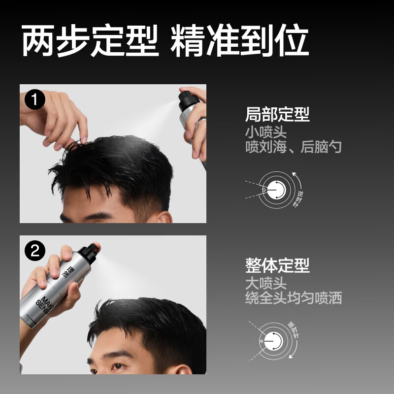 Liran Styling Spray Hairspray 48 hours strong shaping long-lasting fluffy unscented hair spray 300ml*2