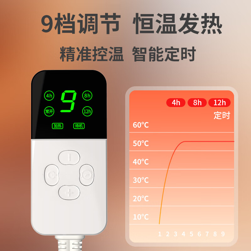 Cute pet E-engraved pet electric blanket medium-sized heating pad constant temperature 9 levels 30-60 temperature controlled warm cat and dog kennel available for sterilization when sick