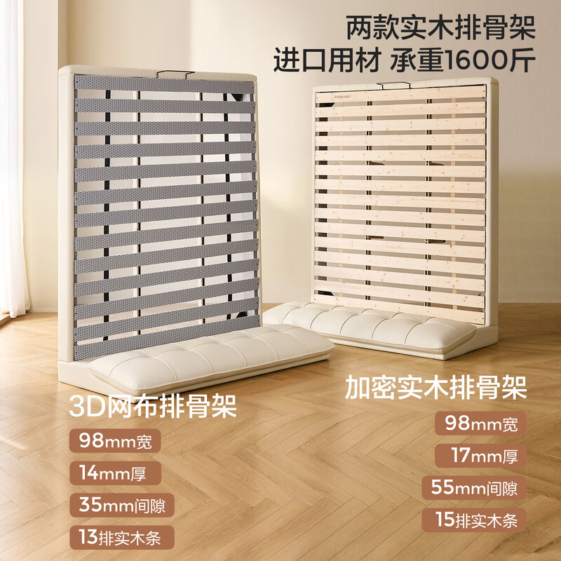 Lin's home fabric bed master bedroom large bed cream style puff bed fabric bed suspended bedroom double bed 1.8m x 2m TBC129