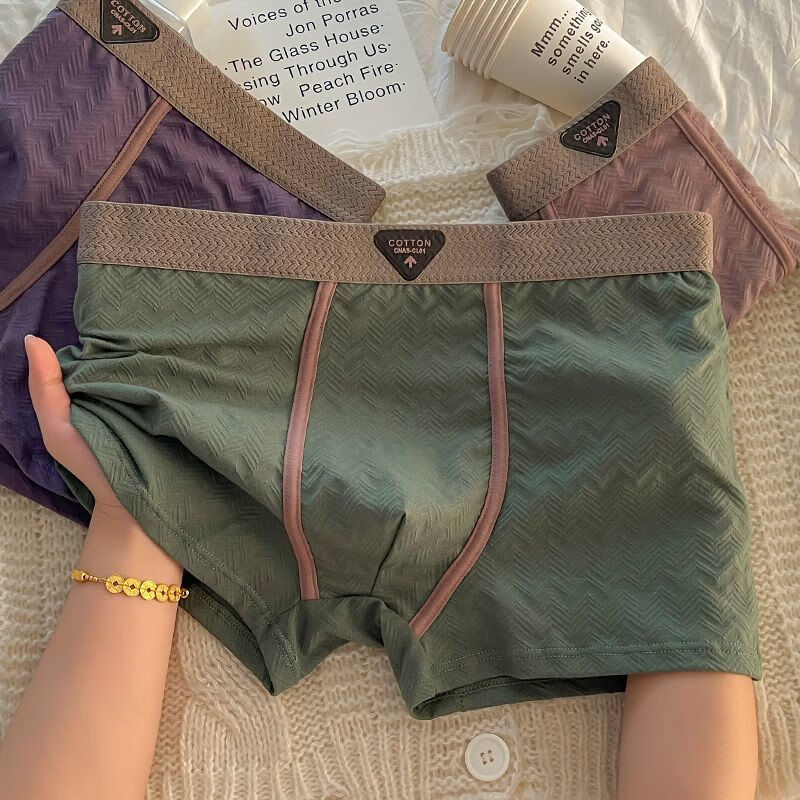 Modal oyster high-end men's underwear men's pure cotton 10A antibacterial traceless naked sense boys' underpants boxer shorts 2XL