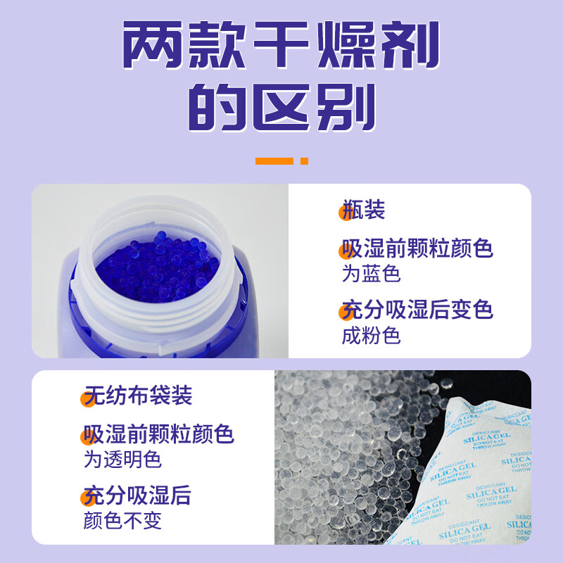 Tianyi large bag hygroscopic bottled silica gel desiccant 500g*1 can/industrial metal machinery equipment warehouse clothing luggage moisture-proof agent