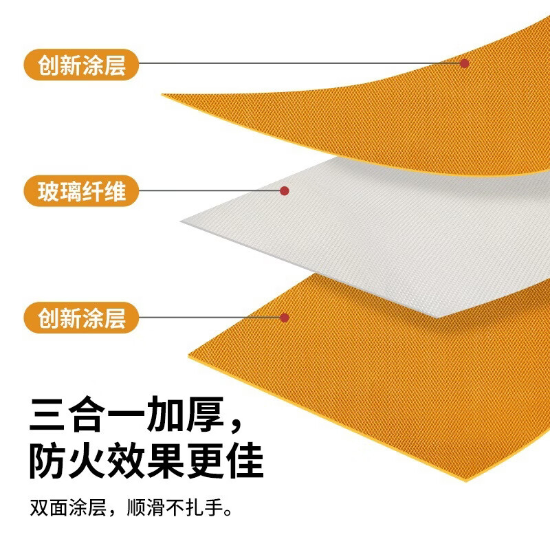 Tanan silicone fire-extinguishing blanket, double-sided, non-pricking, kitchen commercial outdoor fire escape blanket, double-sided silicone fire-extinguishing blanket 2m*2m, 500g, 9 micron, one price