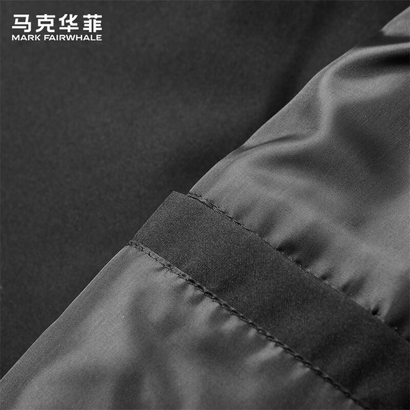 MARK FAIRWHALE work jacket men's winter American jacket men's high-end baseball uniform top black XL