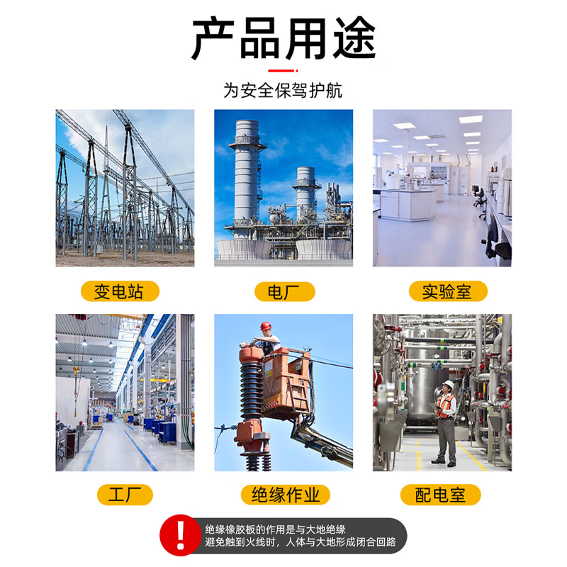 Zuoyou Zhonggong high voltage insulating rubber mat power distribution room rubber mat insulating floor mat 25KV black flat insulating mat