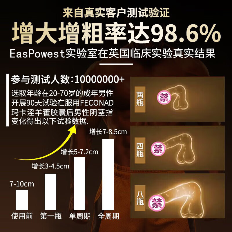 EasPowest imports British men's maca to nourish the kidneys and strengthen yang health care products, delayed enlargement, thickening, and long-lasting medicine to promote secondary testicular development.