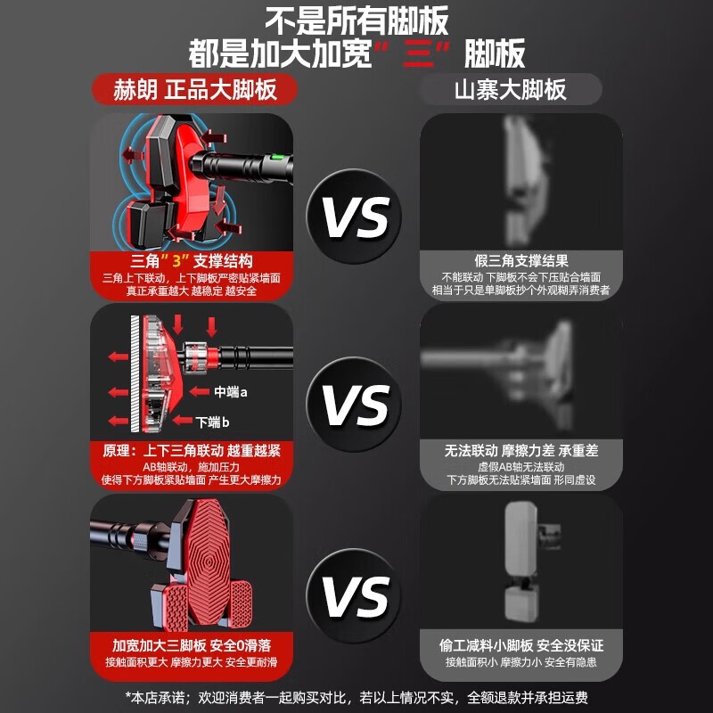 Champion recommended door-mounted horizontal bar for home indoor children's pull-up device fitness punch-free wall single bar tripod plate anti-slip model + level 65-100cm