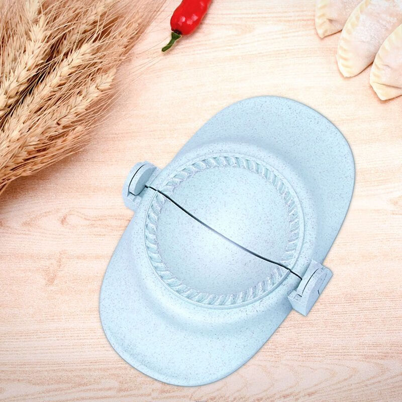Fantasy dumpling-making artifact household oil-corner dumpling sealer pinch dumpling mold flower shape creative dumpling-making artifact mold latest model wheat orange stem blue width 6.8 cm