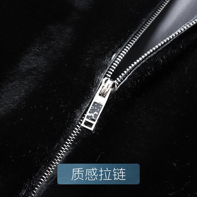 Fuqing imitation mink imitation fur jacket men's winter middle-aged and elderly business casual windproof warm men's jacket men's