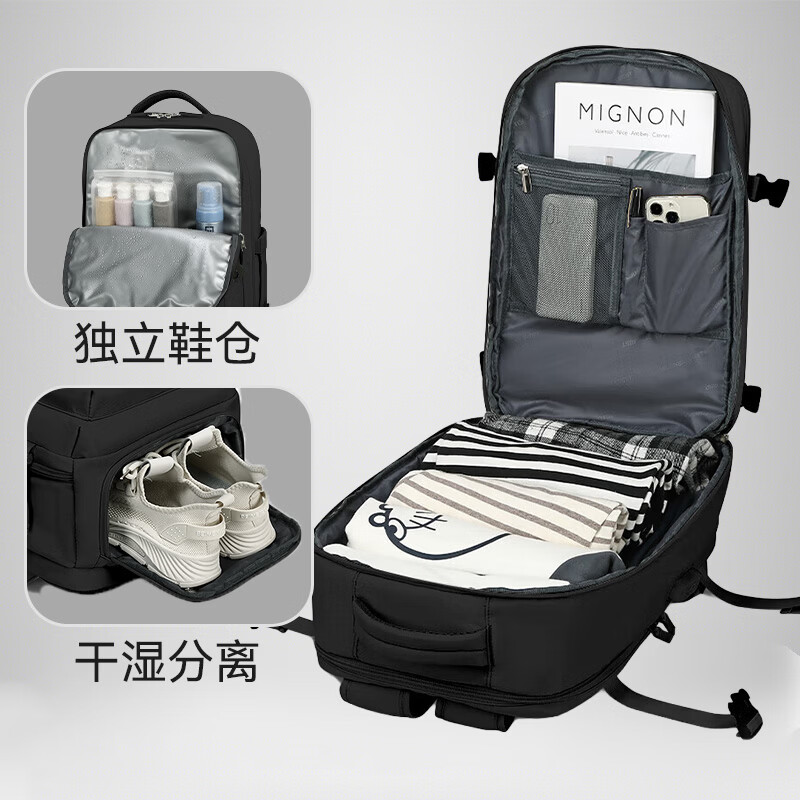 VICTORIATOURIST Backpack Travel Bag Men's Business Travel Multifunctional Luggage Bag Travel Dry and Wet Separation School Bag Women's Large Capacity Backpack