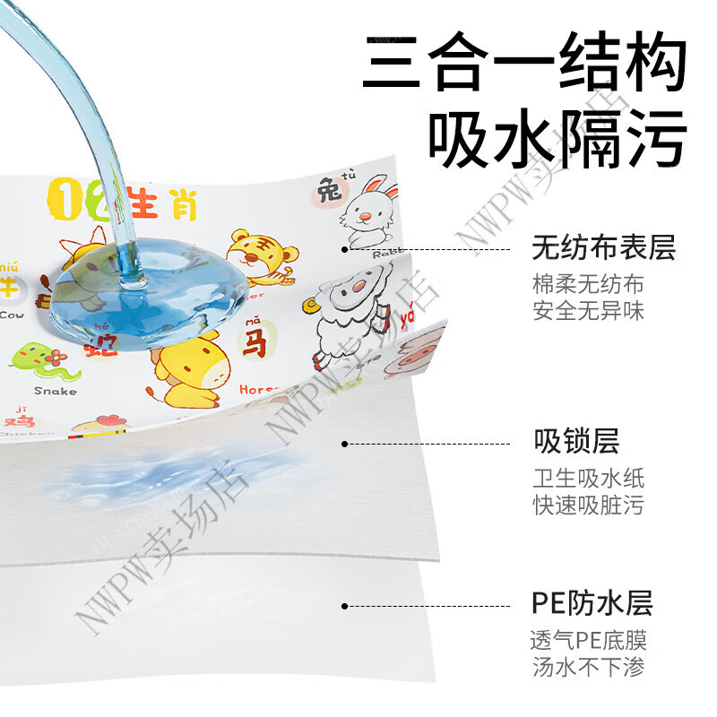DEATKN German high-end disposable placemat baby table mat baby eating bowl mat elementary school children waterproof and oil-proof tablecloth 20 pieces individually packaged zodiac signs - oil absorption and anti-penetration
