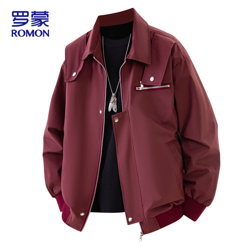 ROMON Zodiac Year Jacket Men's Jacket Men's 2026 Spring New Outdoor American Retro Loose Trendy Workwear Men's Clothing