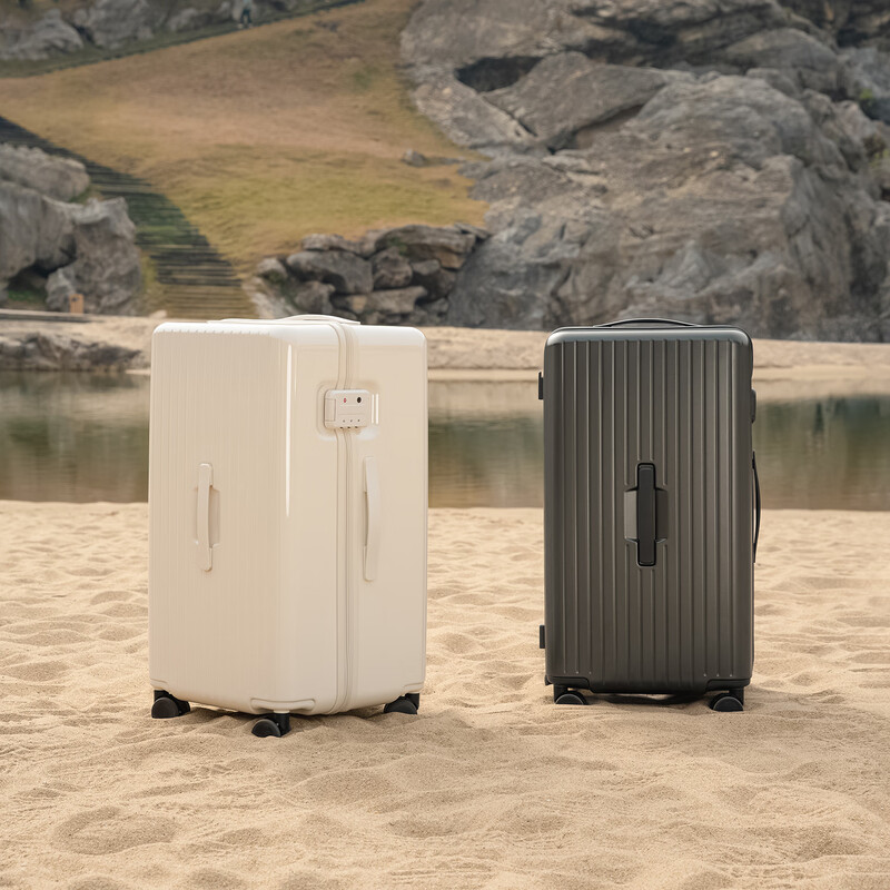 Jingsu suitcase Turnk trolley case large capacity suitcase student password case leather case matte gray 28 inches