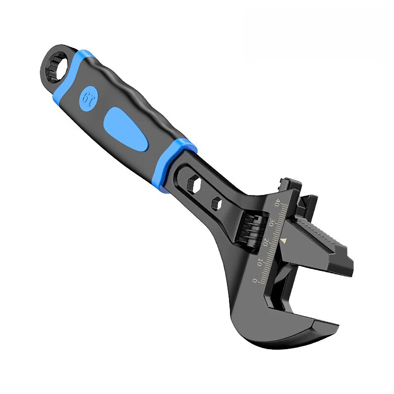 High carbon steel black adjustable wrench tool collection universal adjustable wrench multifunctional large opening bathroom board industrial grade high carbon steel 12-inch adjustable wrench