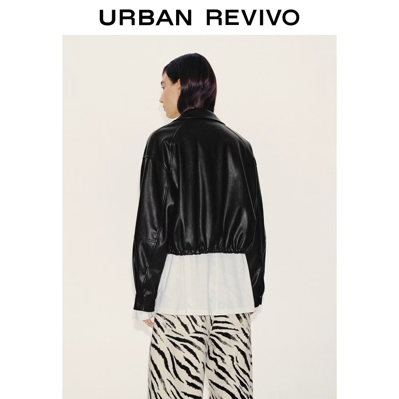 UR2026 Spring New Women's Temperament Lapel Drawstring Waist Short Jacket UWM160001