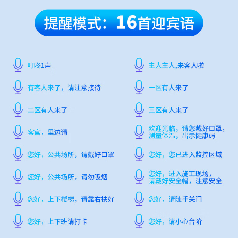 Sanqihu door welcome sensor split doorbell welcome store supermarket entrance voice prompt alarm F rechargeable model 2 bell host 1 sensor (comes with remote control)