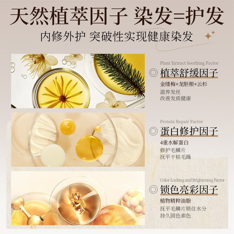 DOFANKIN plant hair dye black brown 80ml natural plant hair dye covers white hair without sticking to the scalp, imported for men and women