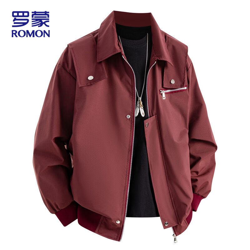 ROMON Zodiac Year Jacket Men's Jacket Men's 2026 Spring New Outdoor American Retro Loose Trendy Workwear Men's Clothing