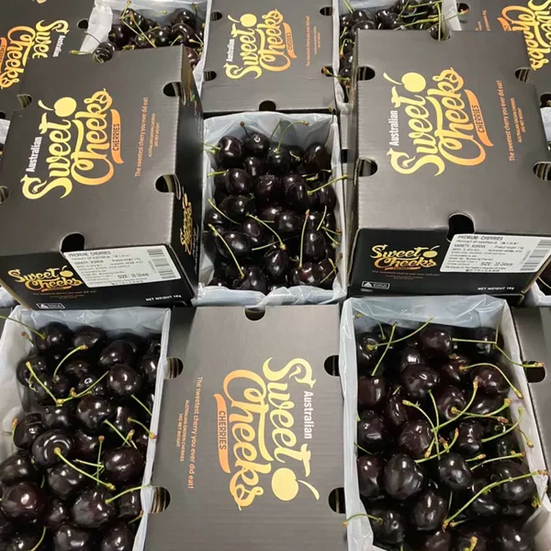 Cabuno Australian Cherry MINI Small Black Box Imported Fresh Fruit Murane Royal Dawn Big Cherry New Year Gift Box 1.8 catties (net weight) 2J (28-30mm) Cordia
