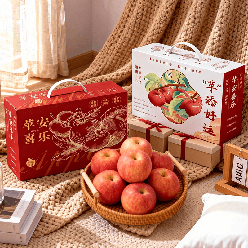Jingxiansheng Xinjiang Paper Bag Aksu 12-piece New Year's Gift Box Single Fruit 80mm+ Fresh Fruits Directly Delivered from the Source