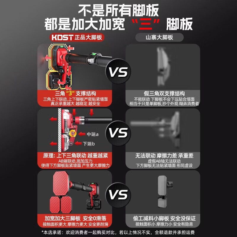 KDST door-mounted horizontal bar home indoor children's punch-free wall pull-up device horizontal bar home fitness equipment tripod plate anti-slip model + three levels + hanging rings 138-185CM - load bearing 2360 catties