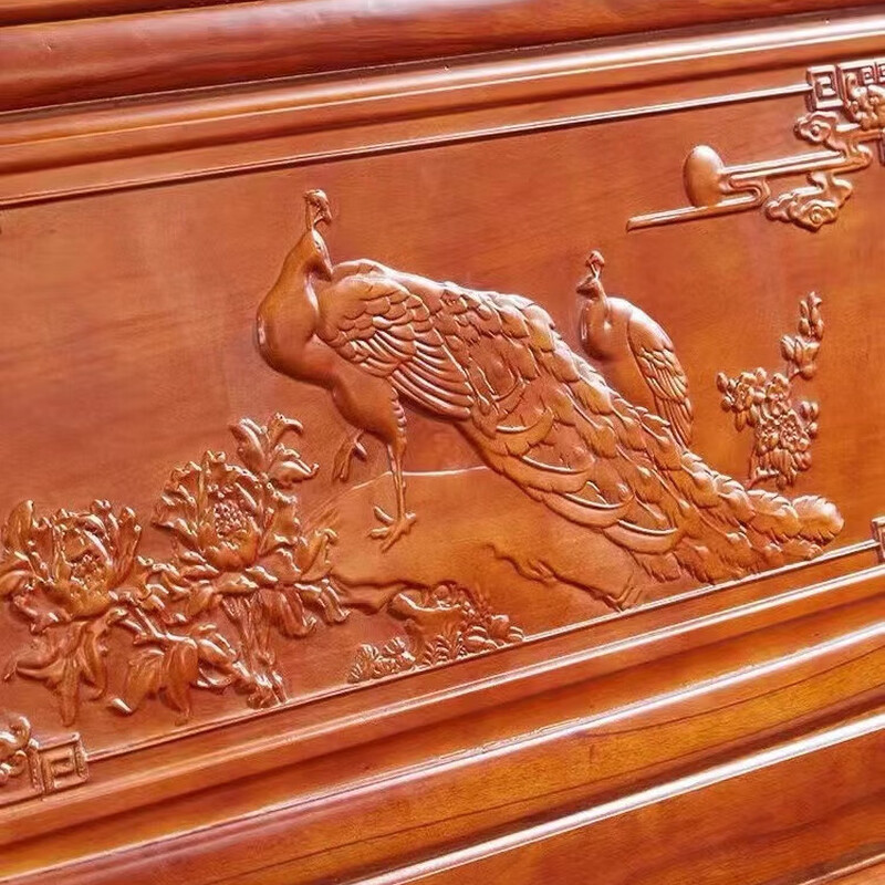 Longwei Foshan rosewood solid wood sofa combination Ming and Qing classical carving Chinese style mortise and tenon joint winter and summer living room furniture 1+2+3+coffee table+side table+TV cabinet