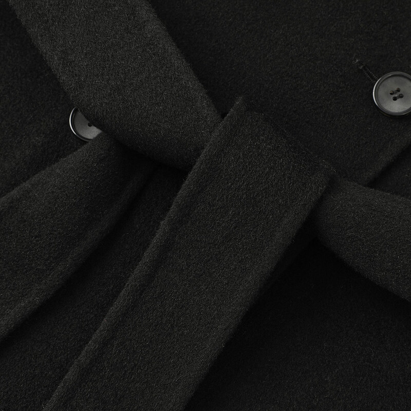 FivePlus women's woolen coat thickened mid-length double-sided woolen coat autumn and winter 2025 high-end Korean style coat for women