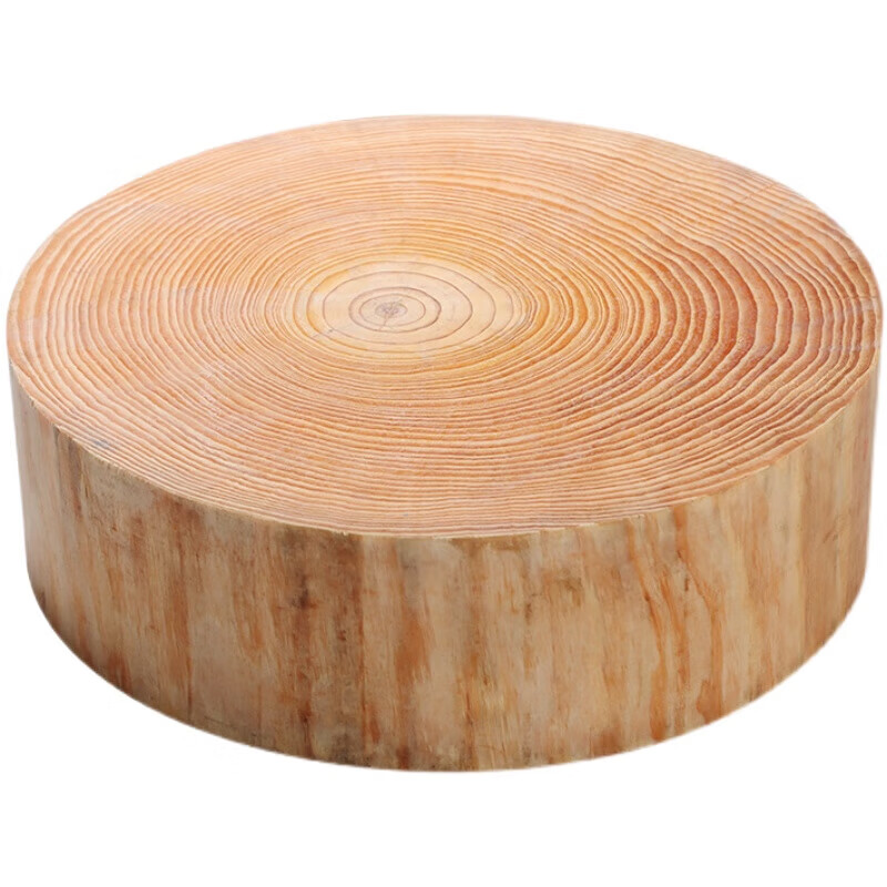 Tuojin pine chopping board round commercial cutting board hotel butcher stall kitchen restaurant solid wood chopping board vegetable pier thick household chop diameter 33cm * thickness 5cm with portable