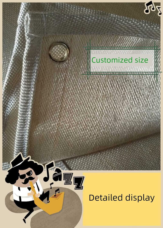 Factory direct sales 1mm thick 2mm welding blanket glass fiber high temperature resistant welding blanket gold welding blanket 1mm6x6 meters in stock