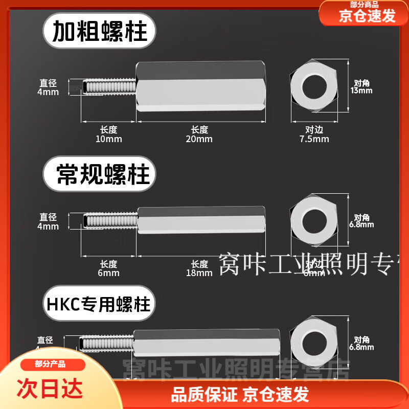 Mo Peng monitor bracket screw heightening copper pillar hole is concave and uneven, suitable for Aigong HKC Core Alien M4*18+6 conventional heightening copper pillar