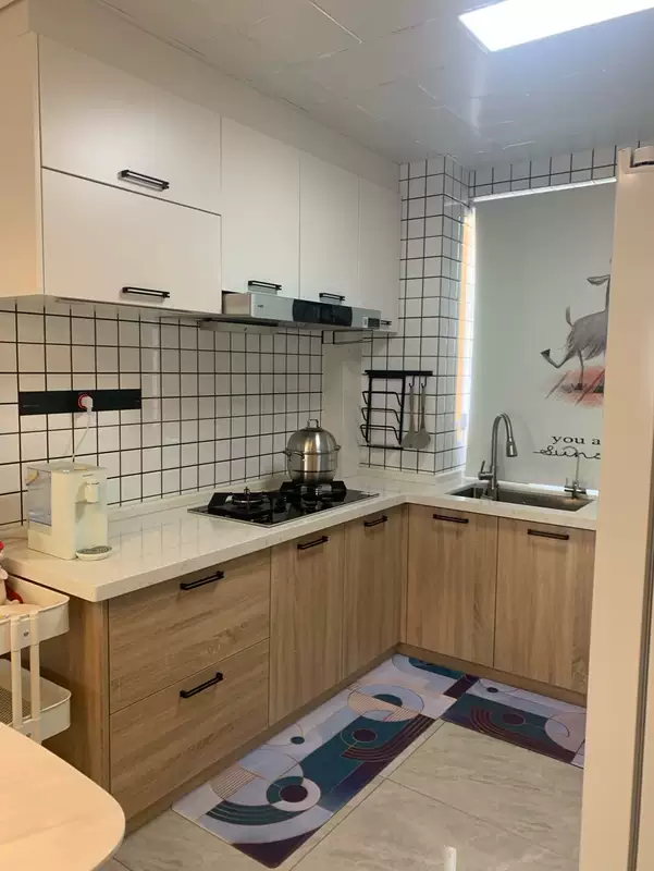 Yusenyi Hangzhou Shaoxing integrated cabinet modern simple kitchen wardrobe cabinet door quartz stone countertop whole house three meter base cabinet one meter wall cabinet including monochrome countertop 1 meter