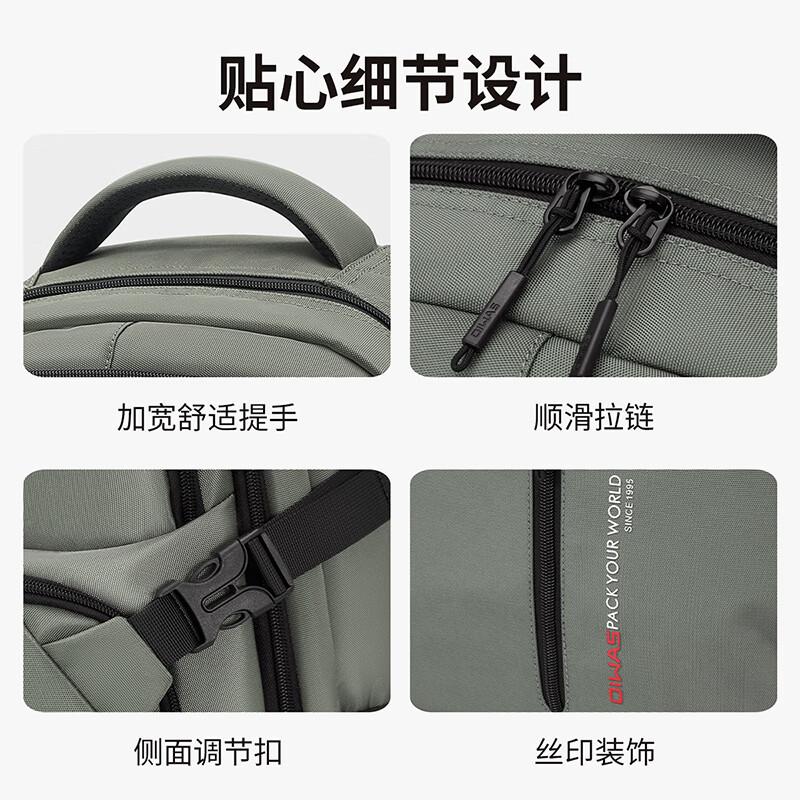 OIWAS Kunpeng series backpack computer bag laptop bag men's business backpack travel bag handbag black