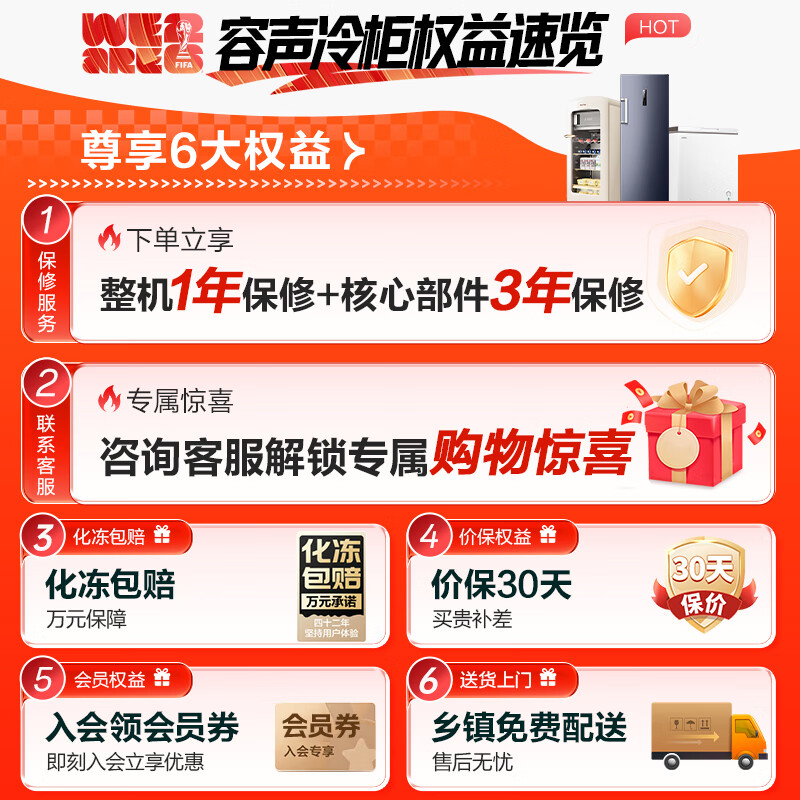 Ronshen Sugar Cube 201L Vertical Household Freezer Refrigerator-40 Deep Freezing First Level Energy Efficiency Antibacterial and Deodorizing Intelligent Standing Cabinet BD-201E30LNLAD