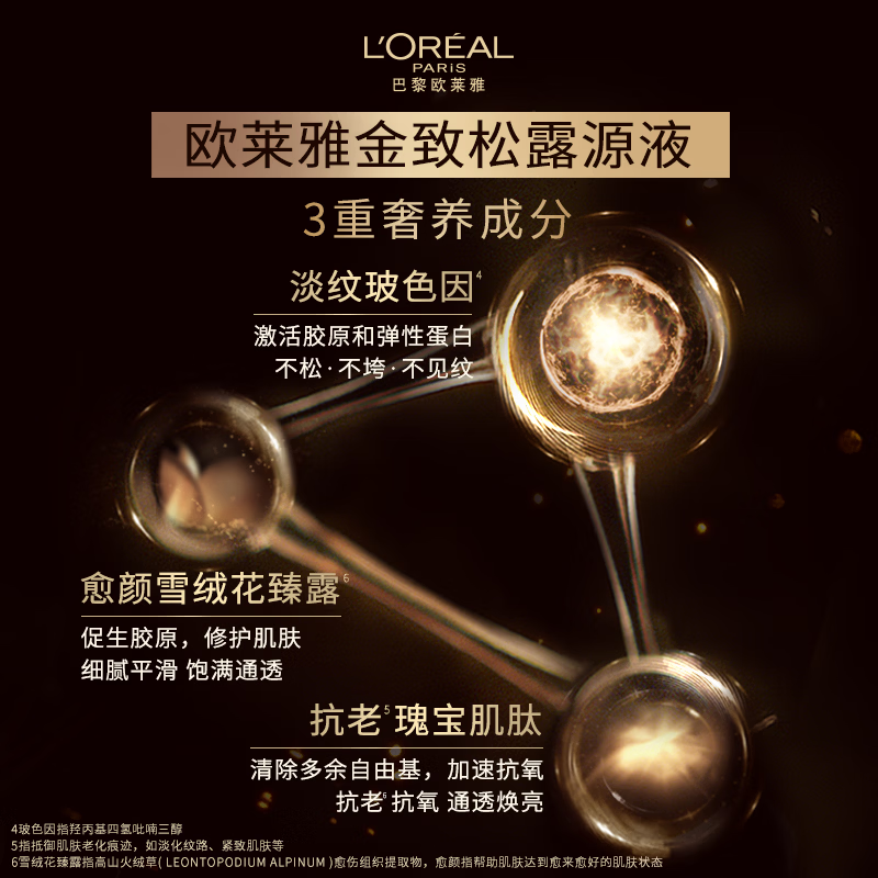 L'Oreal Gold Truffle Source Liquid Black Gold Essence Set Gift Box Hydrating Anti-Wrinkle Skin Care Products Birthday New Year Gift