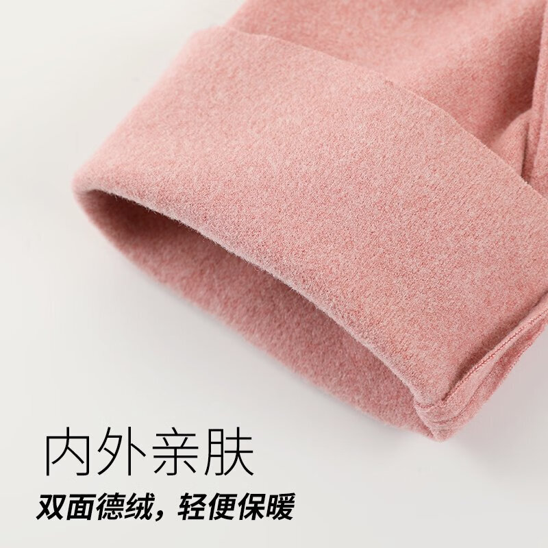 Derong self-heating split-finger gloves for female students to write in winter half-fingered plus velvet warm cycling driving gloves Derong-finger gray