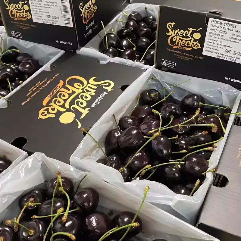Cabuno Australian Cherry MINI Small Black Box Imported Fresh Fruit Murane Royal Dawn Big Cherry New Year Gift Box 1.8 catties (net weight) 2J (28-30mm) Cordia