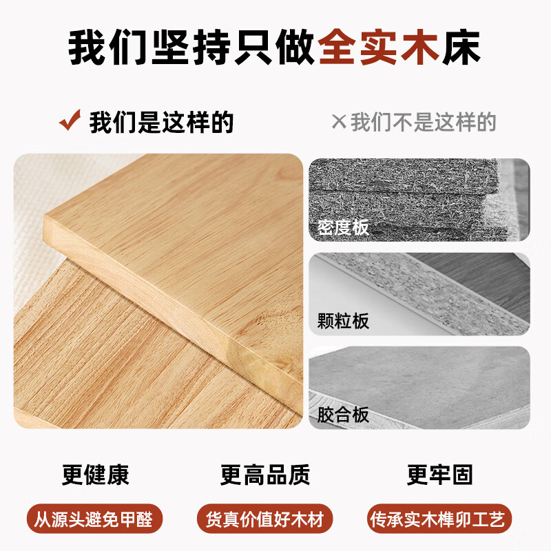 Fanzuo Foshan factory direct delivery Italian light luxury style leather bed mortise and tenon solid wood bed 1.8m x 2m double bed oak bed